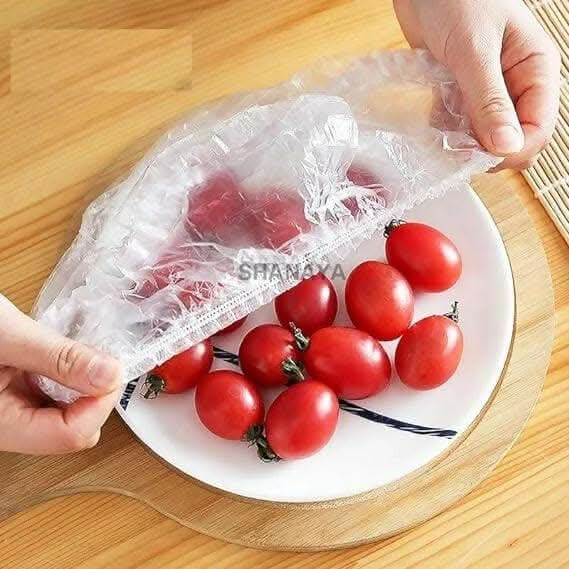 Reusable Elastic Food Cover Wrap For Covering Food, Fruits, Vegetables (Pack Of 100) - HalfPe