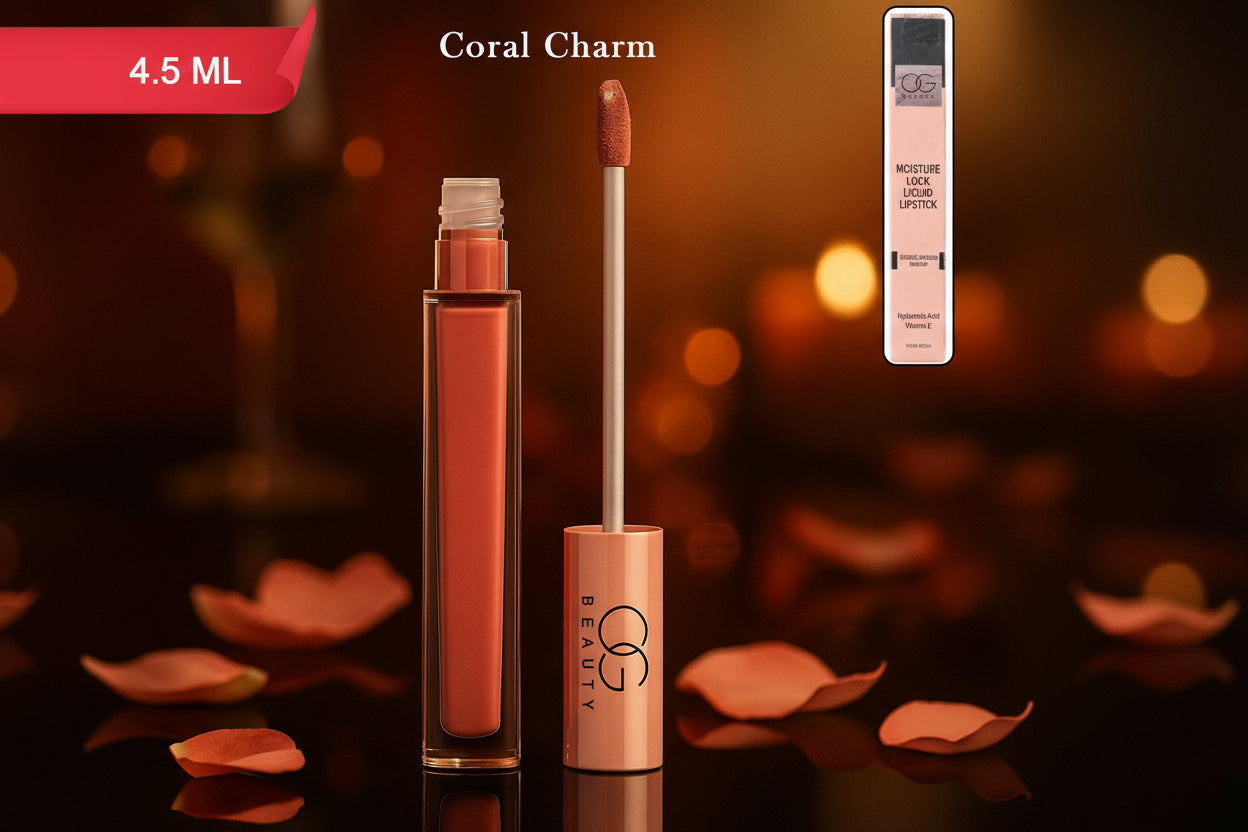 Og Beauty Coral Charm Moisture Lock Liquid Lipstick (4.5 Ml  1 Pc)