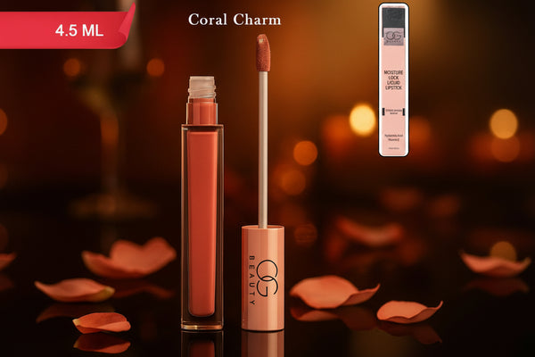 Og Beauty Coral Charm Moisture Lock Liquid Lipstick (4.5 Ml  1 Pc)