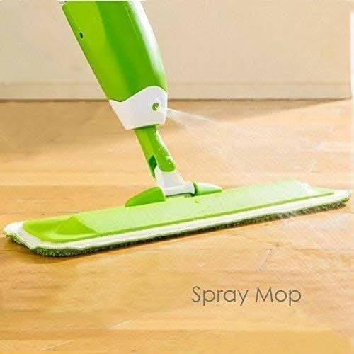 Stainless Steel Microfiber Floor Cleaning Spray Mop with Removable Washable Cleaning Pad and Integrated Water Spray Mechanism - HalfPe