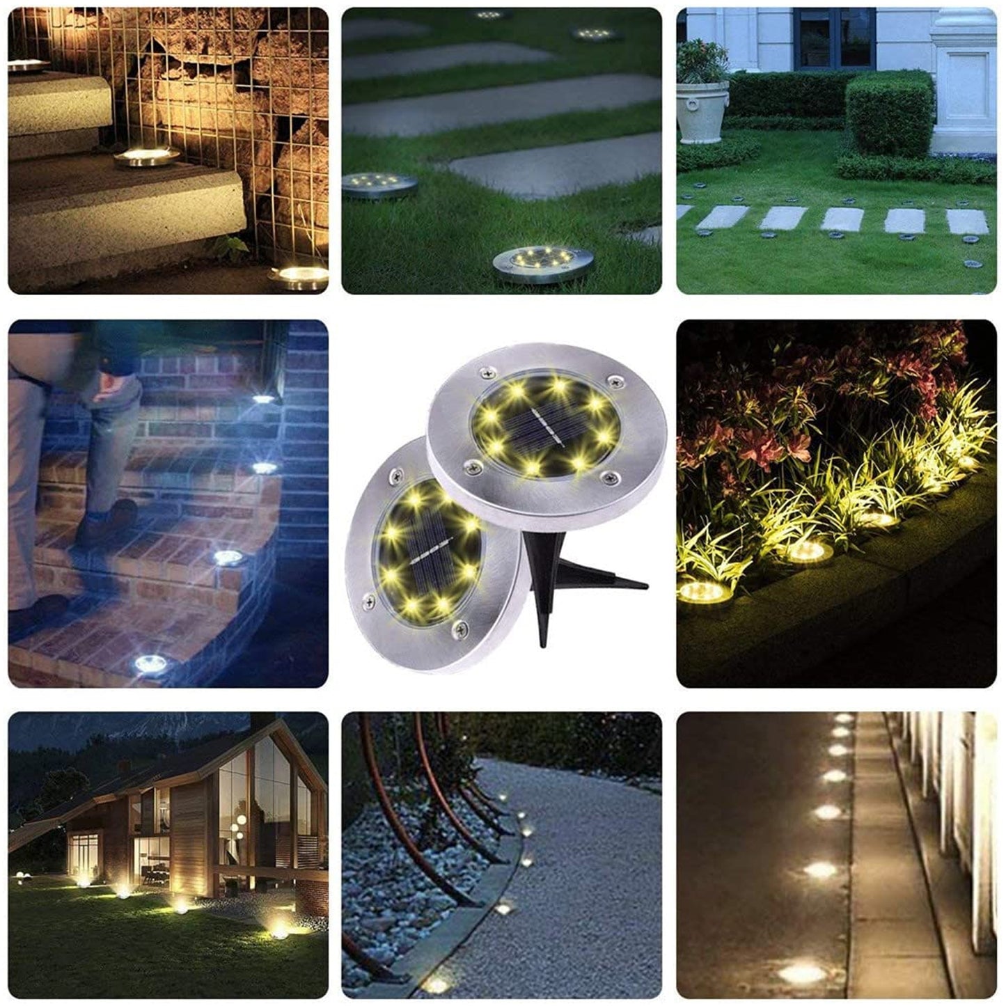 Solar Powered LED Garden Lights – Outdoor Waterproof Pathway & Landscape Lighting for Lawn (4 Pc)