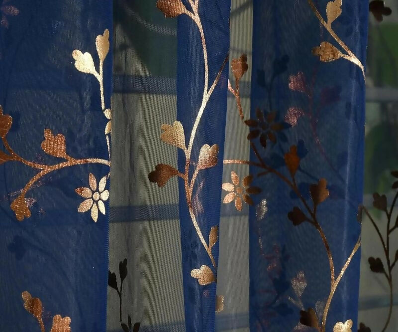 Shree Decor Sheer Transparent Net Curtain – Design 1 (700 Series) | 5FT | Lightweight Decorative for Door, Window & Pooja Room