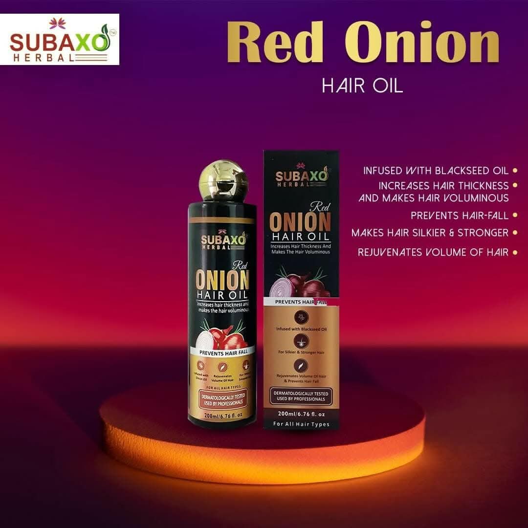 SUBAXO Red Onion Herbal Hair Wash Prevents Hair Fall & Strengthens Hair (200 ML) - HalfPe