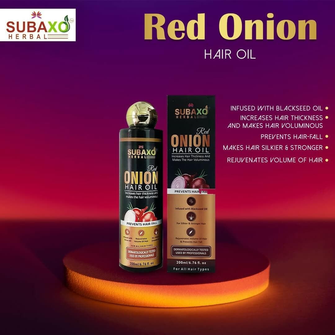 SUBAXO Red Onion Herbal Hair Wash Prevents Hair Fall & Strengthens Hair (200 ML) - HalfPe