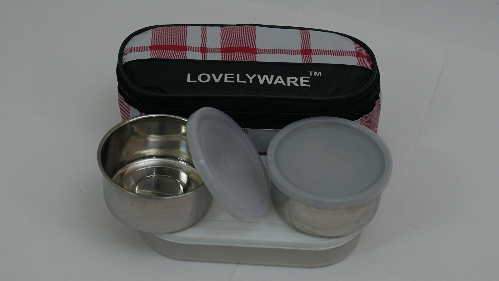 Hum 3 Lunch Box (300ml *2 Container With Bag 500ml Tray) - HalfPe