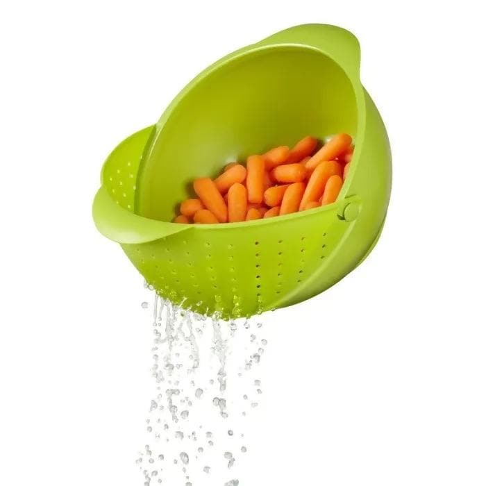 Plastic Revolving Multi Functional Vegetable Fruit Wash Basket - HalfPe