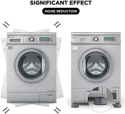Anti-Vibration Pads for Washing Machine & Dryer Shock-Absorbing Noise-Reducing Stabilizer Feet