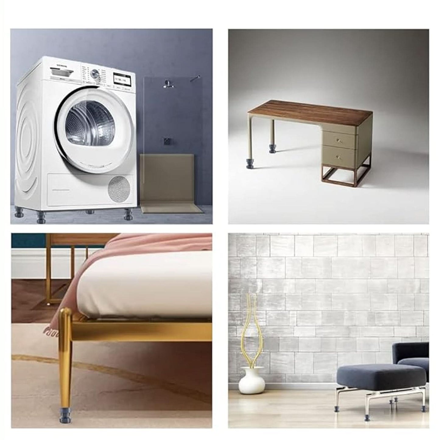 Washing Machine Vibration Pads – Adjustable Anti-Shock Feet (4 Pcs)