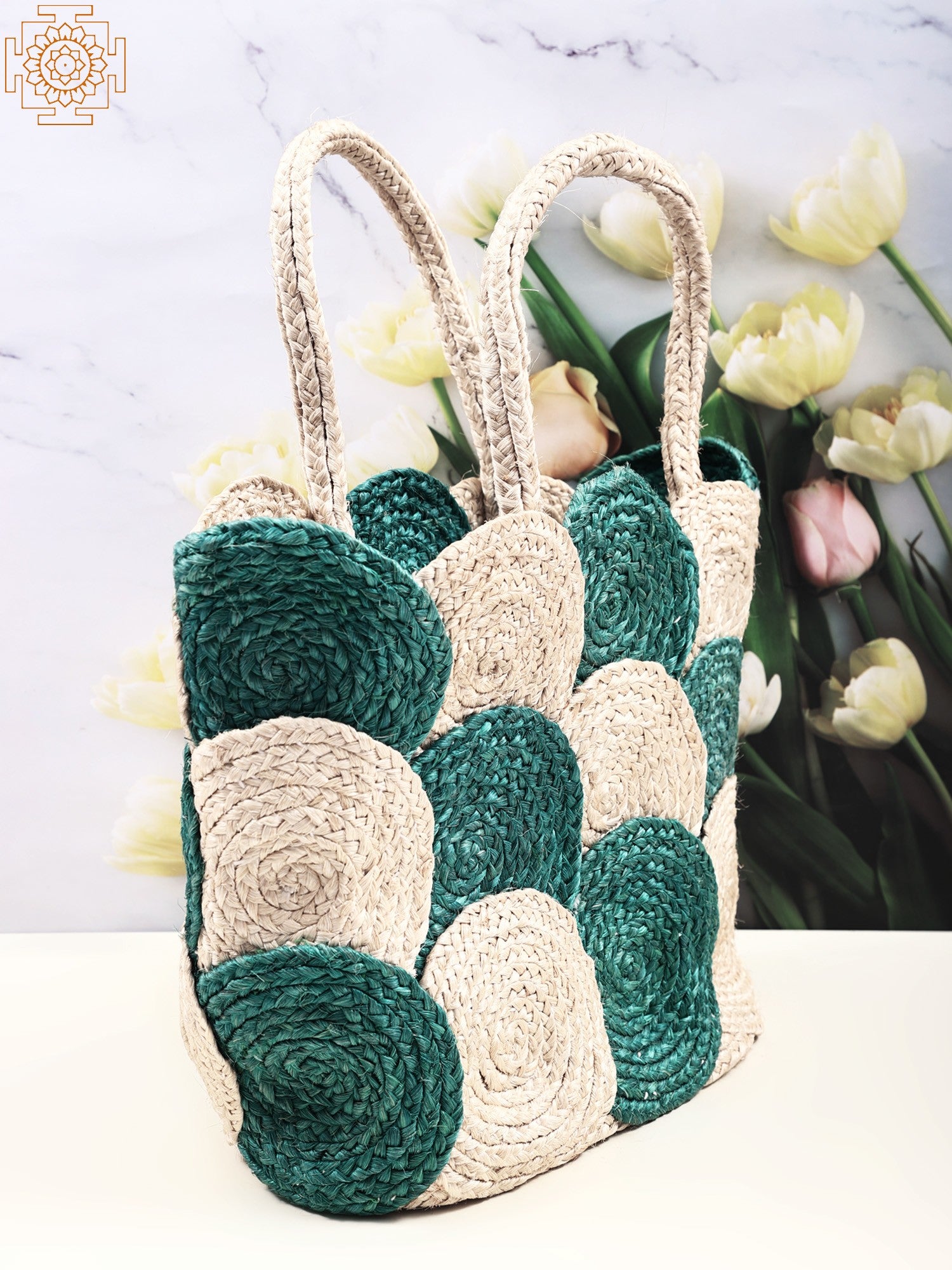 Exotic India Drawstring Potli Bag with Brocade Weave 2