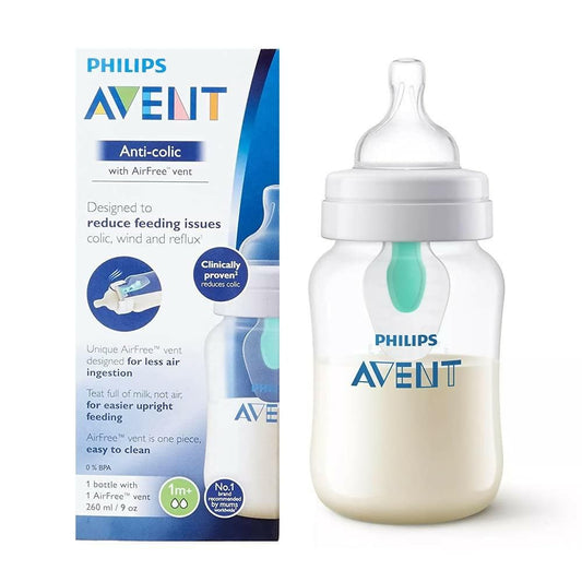 Philips Avent Anti-Colic with AirFree Vent,White,260ml - HalfPe