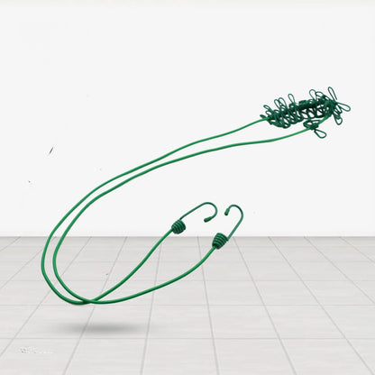 Elastic Cloth Drying Rope With 12 Metal Clip Portable Clothes Line For Home Travel