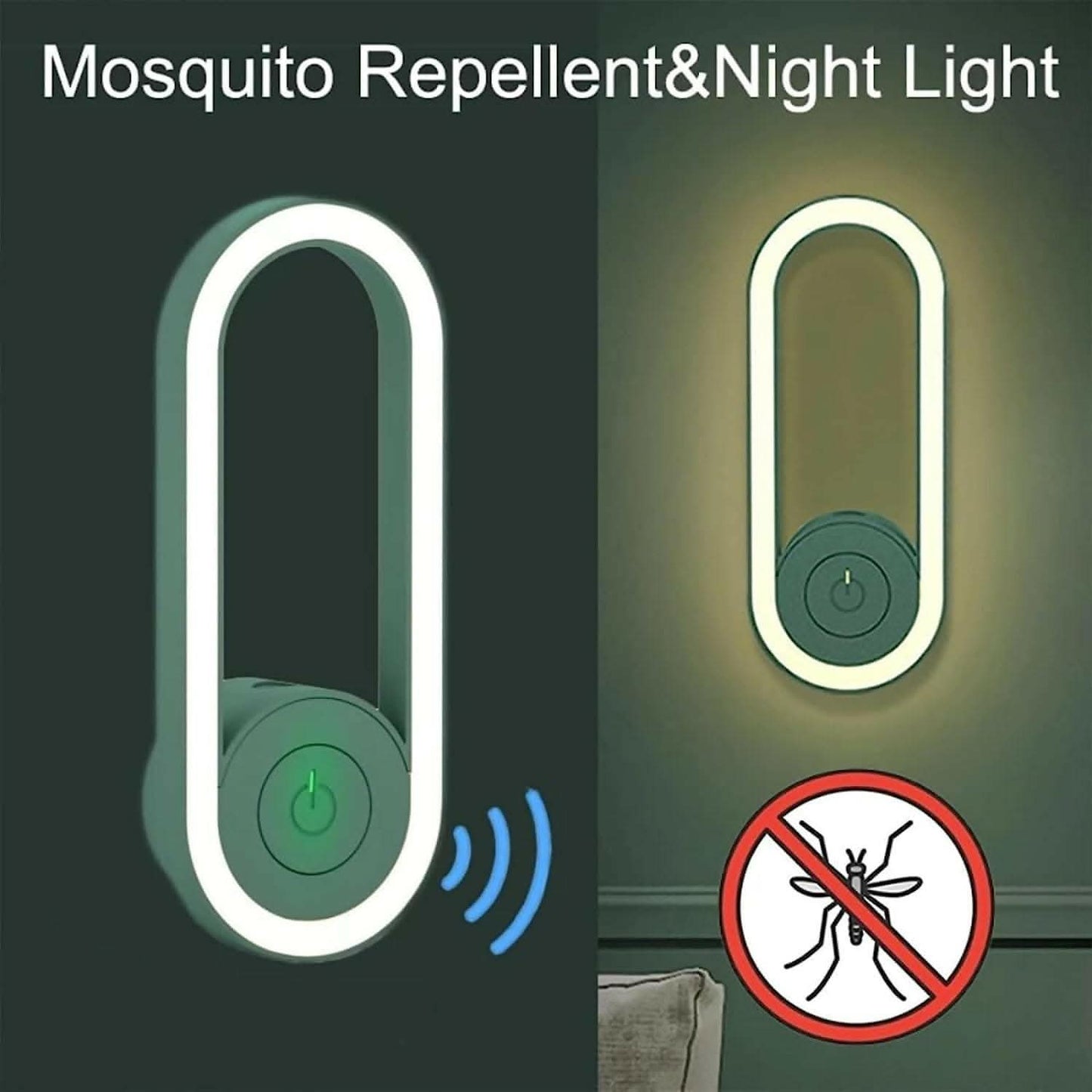 Ultrasonic Pest Repellent with LED Lamp Non-Toxic Electric Night Mosquito Killer Lamp - HalfPe