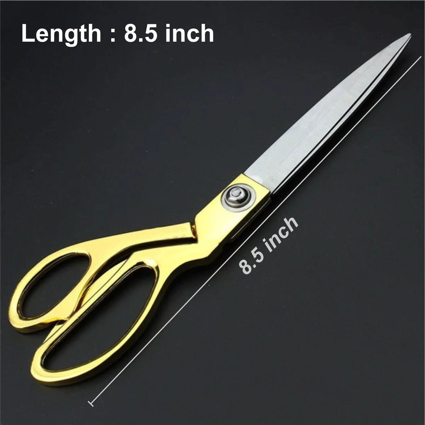 Stainless Steel Tailoring Scissor Sharp Cloth Cutting For Professionals (8.5inch) (Golden)