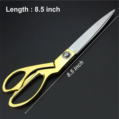 Stainless Steel Tailoring Scissor Sharp Cloth Cutting For Professionals (8.5inch) (Golden)