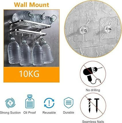 No-Drill Self-Adhesive Wall Hooks Strong Waterproof Screw Hooks for Hanging – Perfect for Home, Kitchen & Bathroom Organization