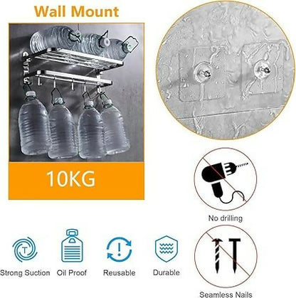 No-Drill Self-Adhesive Wall Hooks Strong Waterproof Screw Hooks for Hanging – Perfect for Home, Kitchen & Bathroom Organization