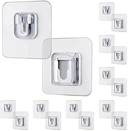 Heavy-Duty Double-Sided Wall Hooks Self-Adhesive Waterproof Plastic Hooks for Home, Kitchen & Bathroom – Strong Male/Female Design