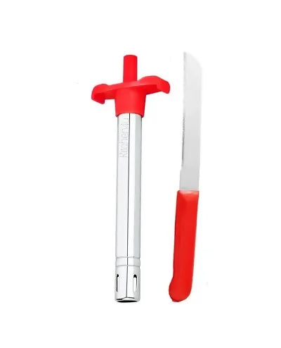 Multispace  Gas Lighter with Knife (Red)