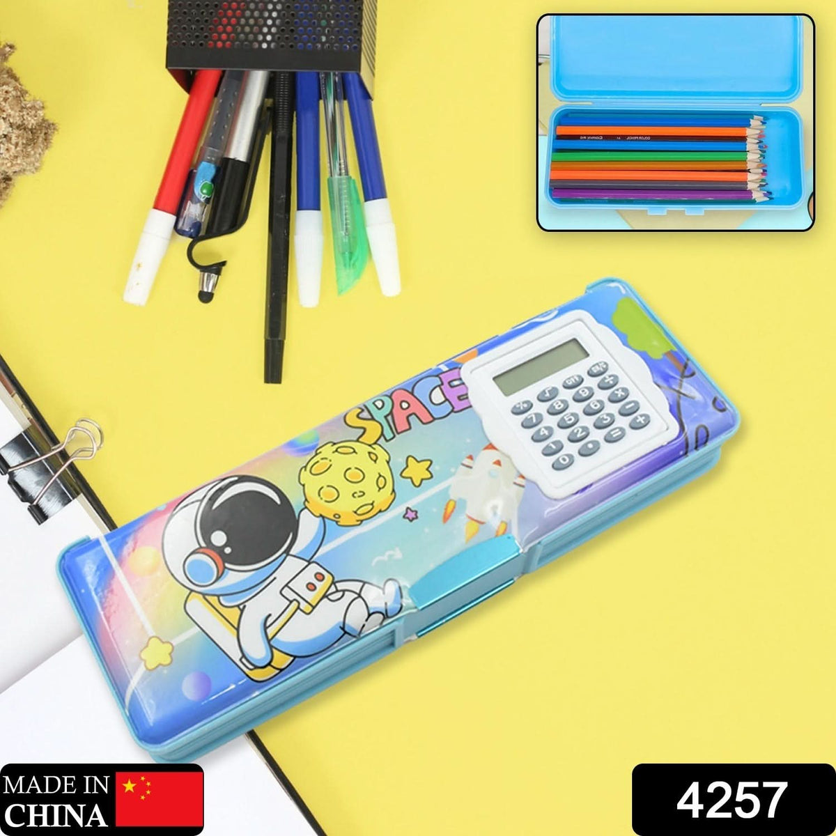 Double Sided Magnetic Geometry Box Pencil Box With Calculator For Boys Art Plastic Pencil Box  For Girls And Boys HP DD