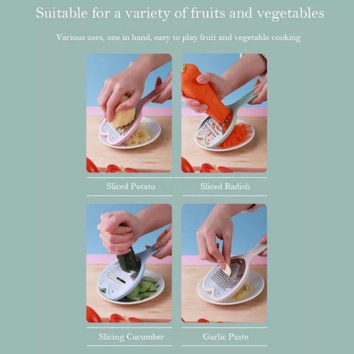 Heart Shaped Grater & Slicer Set Perfect for Fruits & Veggies HP DD