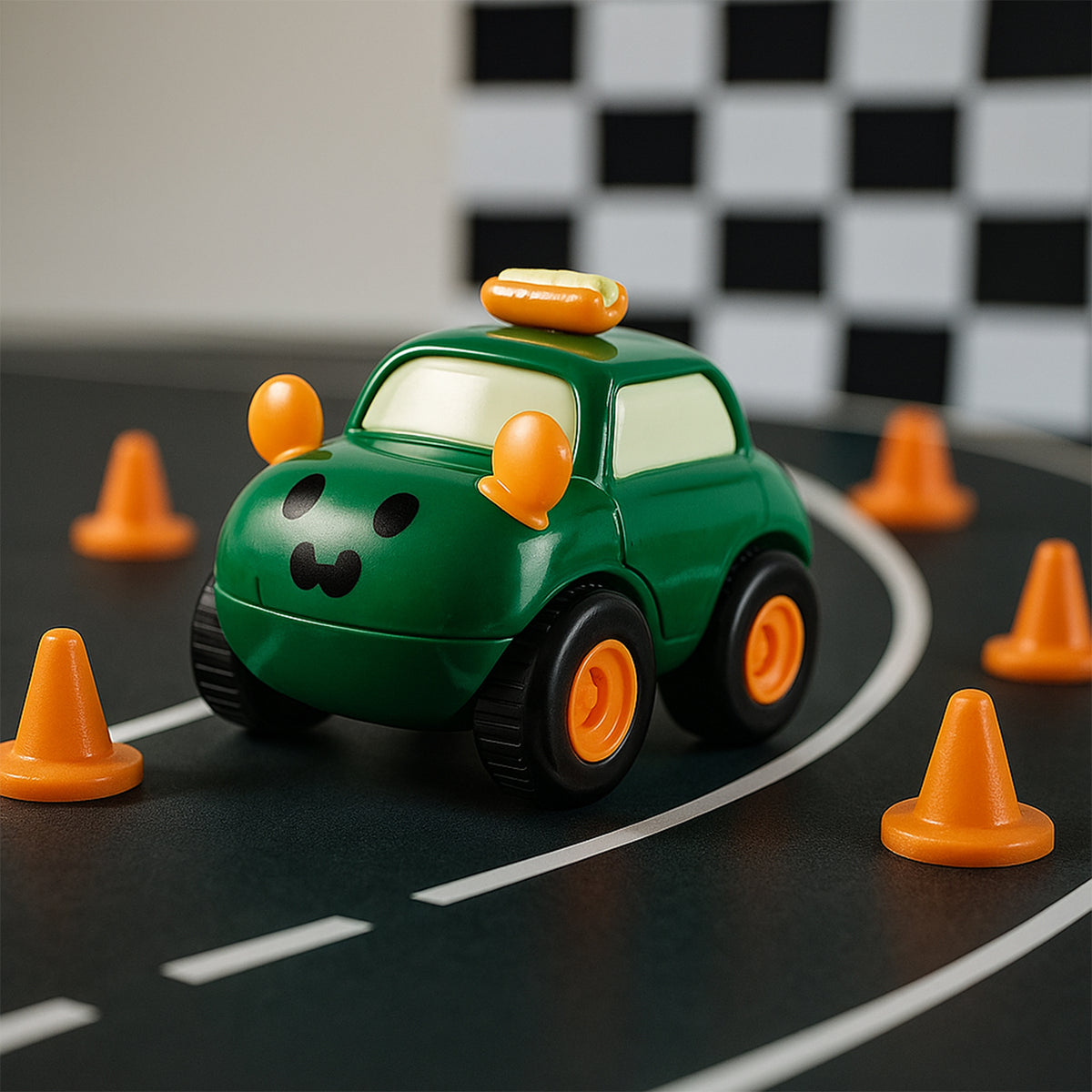 Funwoods 4-Piece Animal Cartoon Pull-Back Toy Car Set Cute Friction Powered Vehicles for Kids (4 Pc  Set)