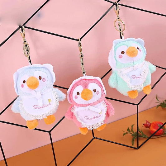 Keychain featuring a joyful penguin plush, ideal for children - HalfPe