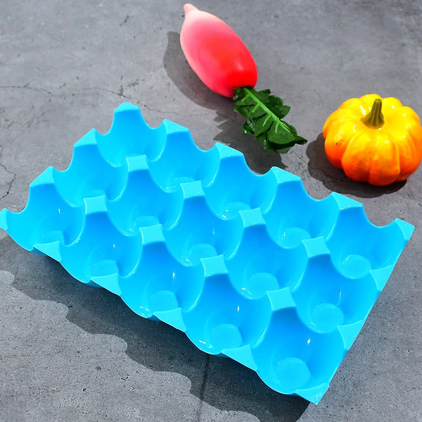 15 Cavity Plastic Egg Tray Egg Trays For Storage With 15 Eggs Holder (4 Pc Set)