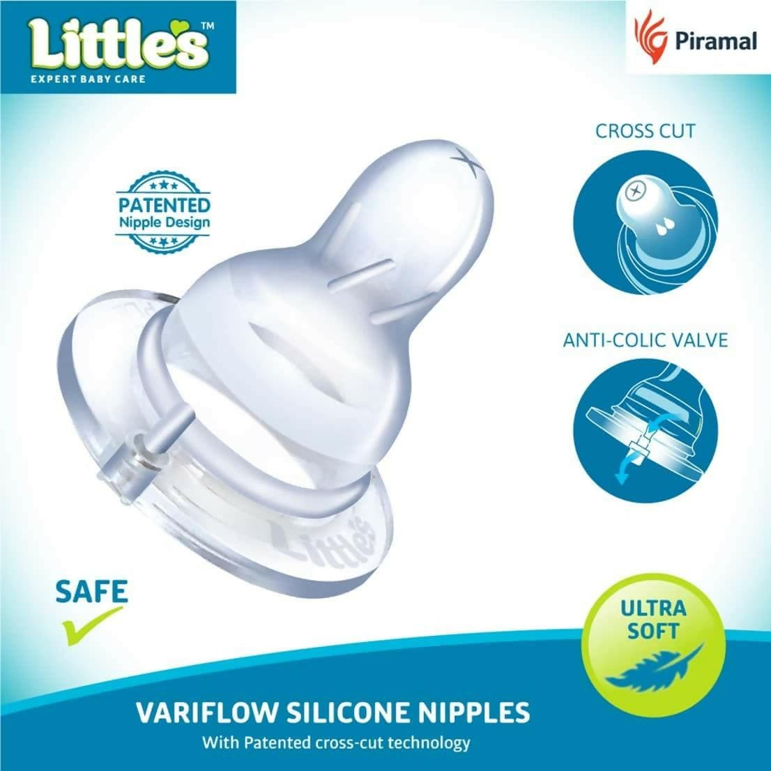 Little's classic mini blue feeding bottle of 120 ml - HalfPe