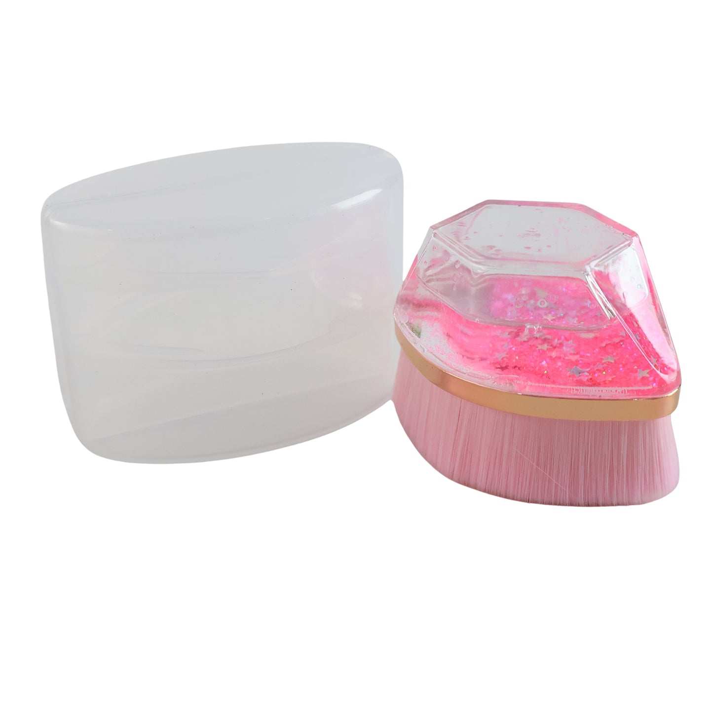 Glitter Cosmetic Brush with Starry Gel Base – Perfect for Makeup and Skincare Application(1 Pc)