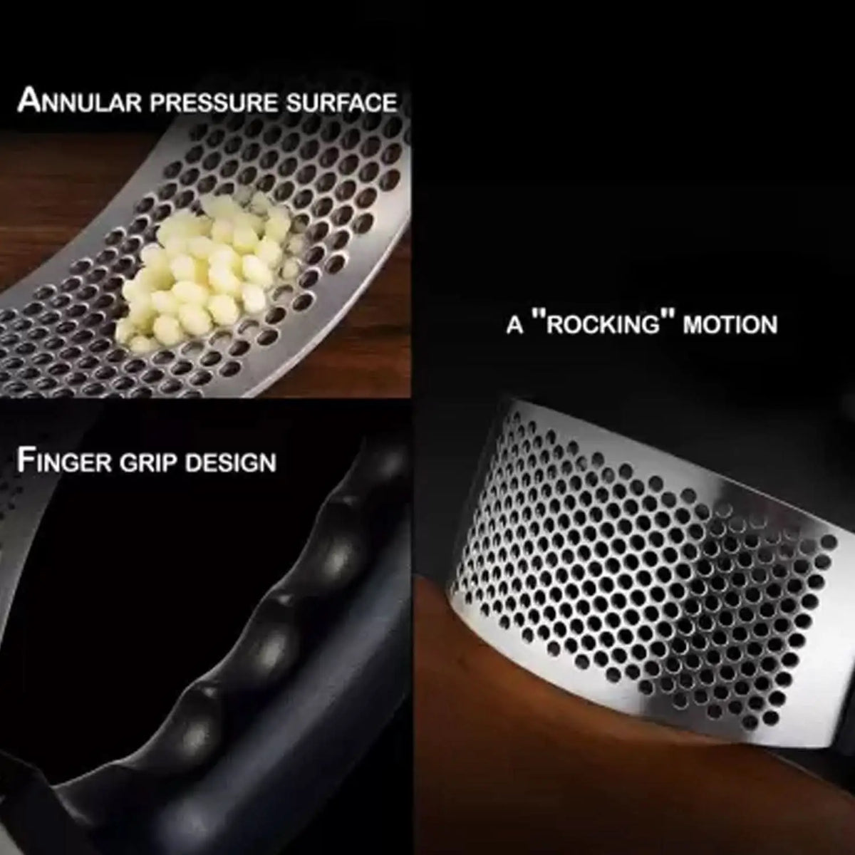 Stainless Steel Garlic Presser Crusher (Multicolor) HP DD