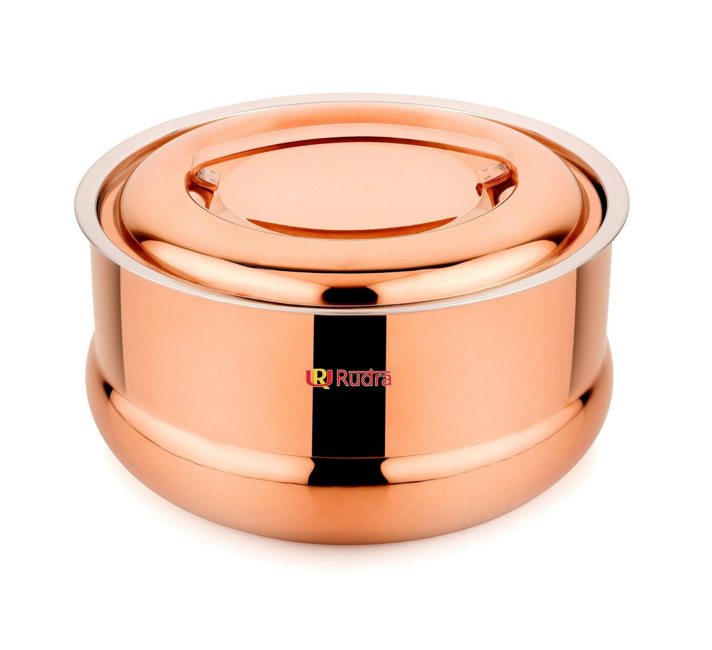 RUDRA Brezza Hammered Rose Gold Double Walled Stainless Steel Casserole (Multiple Sizes) - HalfPe