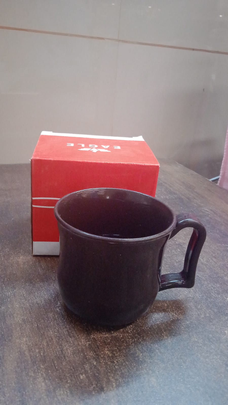 Premium Plastic Coffee  Tea Cups  Mug With Handle (1 Pc  With Color Box  Black) HP DD
