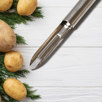 Multi-purpose Stainless Steel Peeler With Handle For Vegetables Potato Peeler Carrot Grated Suitable For Peeling And Shredding Fruit And Vegetables Kitchen Accessories Piller (12 Pcs Set)