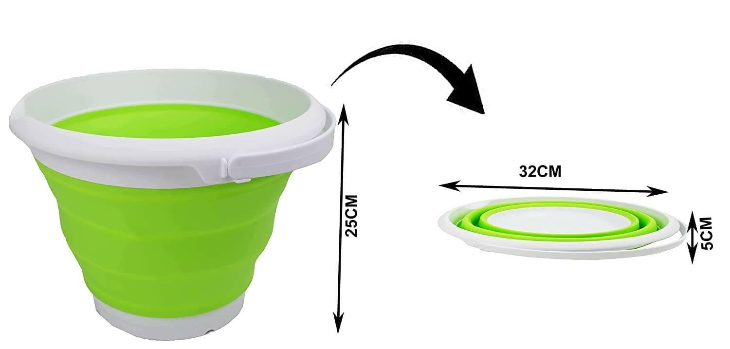 Silicone Foldable Bucket with Strong Folding Bucket Flexible Compact BPA Free Design - HalfPe