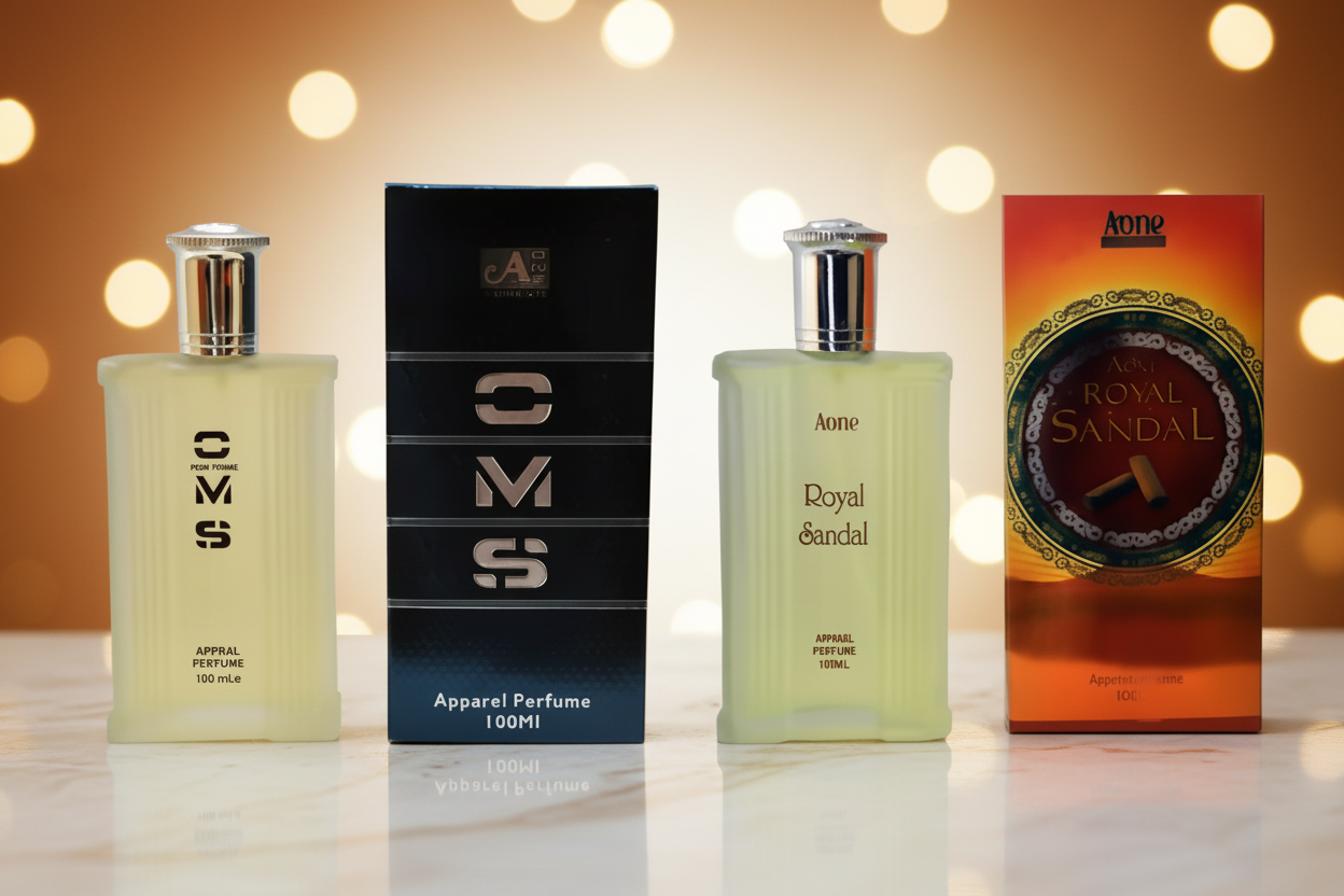 Aone CMS and Royal Sandal Perfume 100ml each (Pack of 4, 400ml) Gimanifragrances