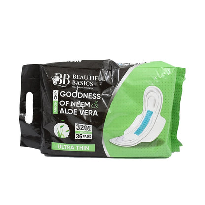 Sanitary Pads with Neem & Aloe Vera – Ultra Thin, 320mm, 36 Pads