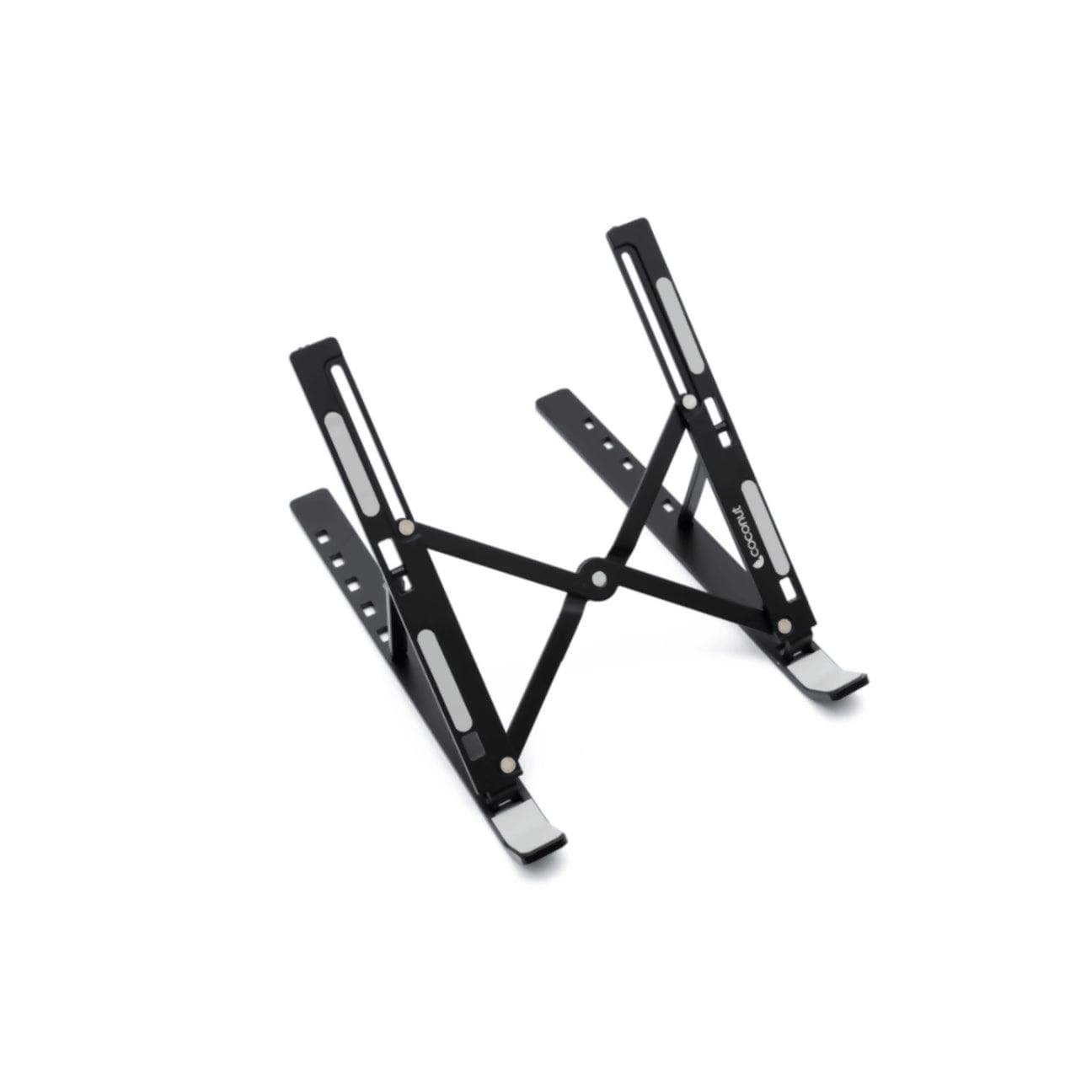 LS02 Laptop Stand Aluminum Body (6 Adjustable Stands,Black) - HalfPe