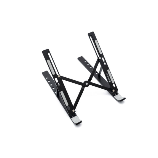 LS02 Laptop Stand Aluminum Body (6 Adjustable Stands,Black) - HalfPe