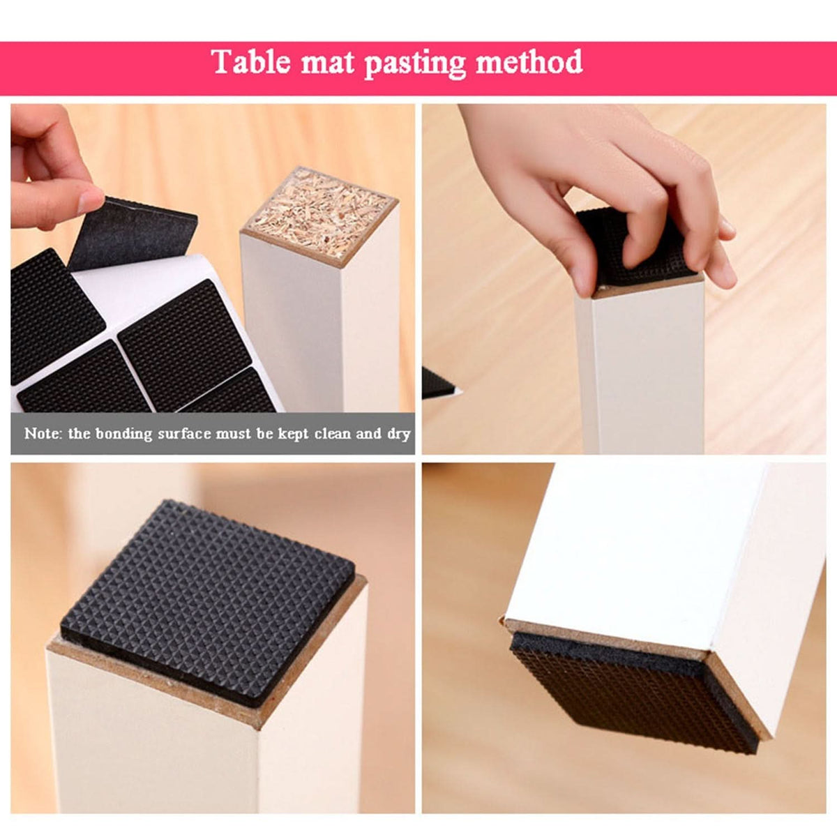 Self-Sticking Rubber Furniture Pads – Non-Slip & Noise Insulation (28Pc) HP DD