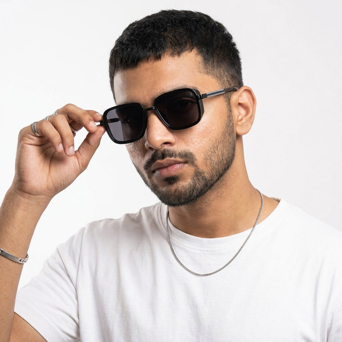 Eyejack Black Square Sunglasses for Men and Women - Style 2128 - view 1