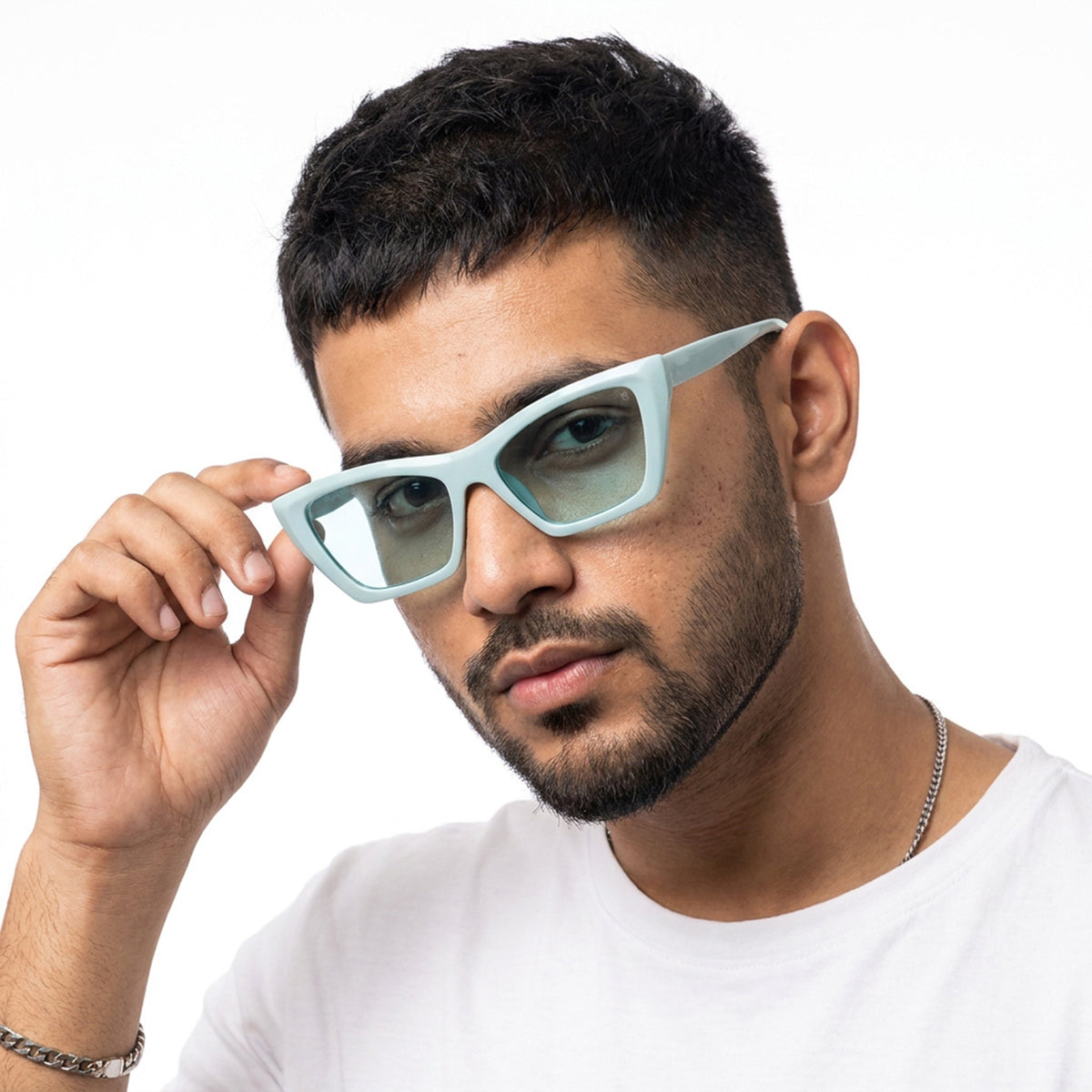 Eyejack Matte Green Cateye Sunglasses for Men and Women - view 1