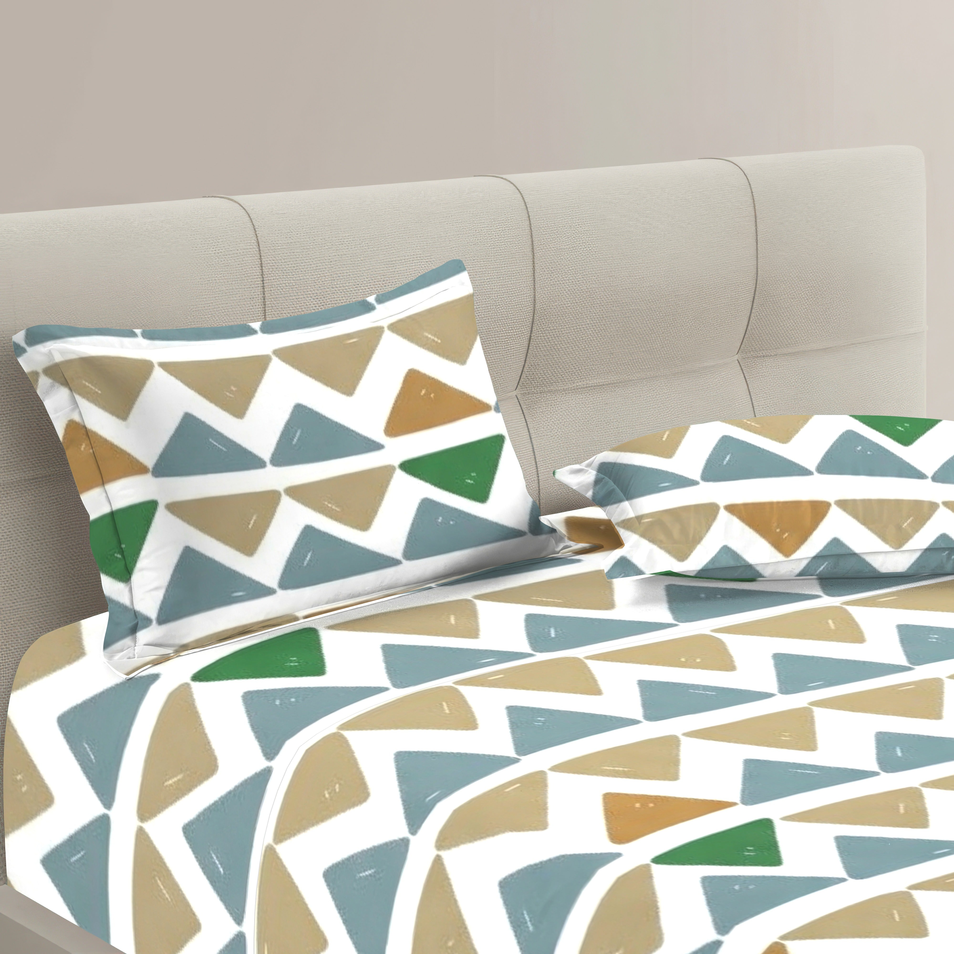 Quirky Home Cotton Rich King Bedsheet With 2 Pillow Covers