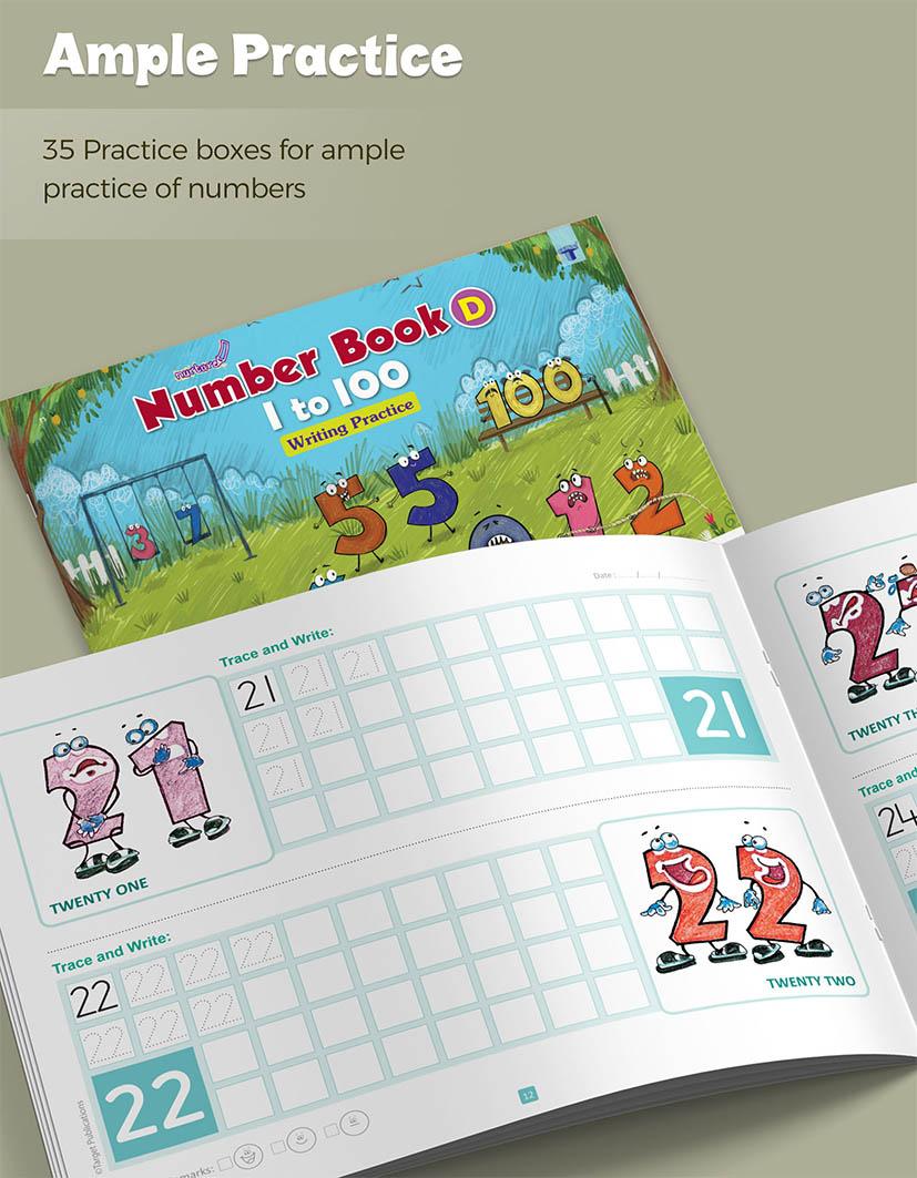 Number Writing Book Part D (1-100) for Kids 3-5 Years - Image 4