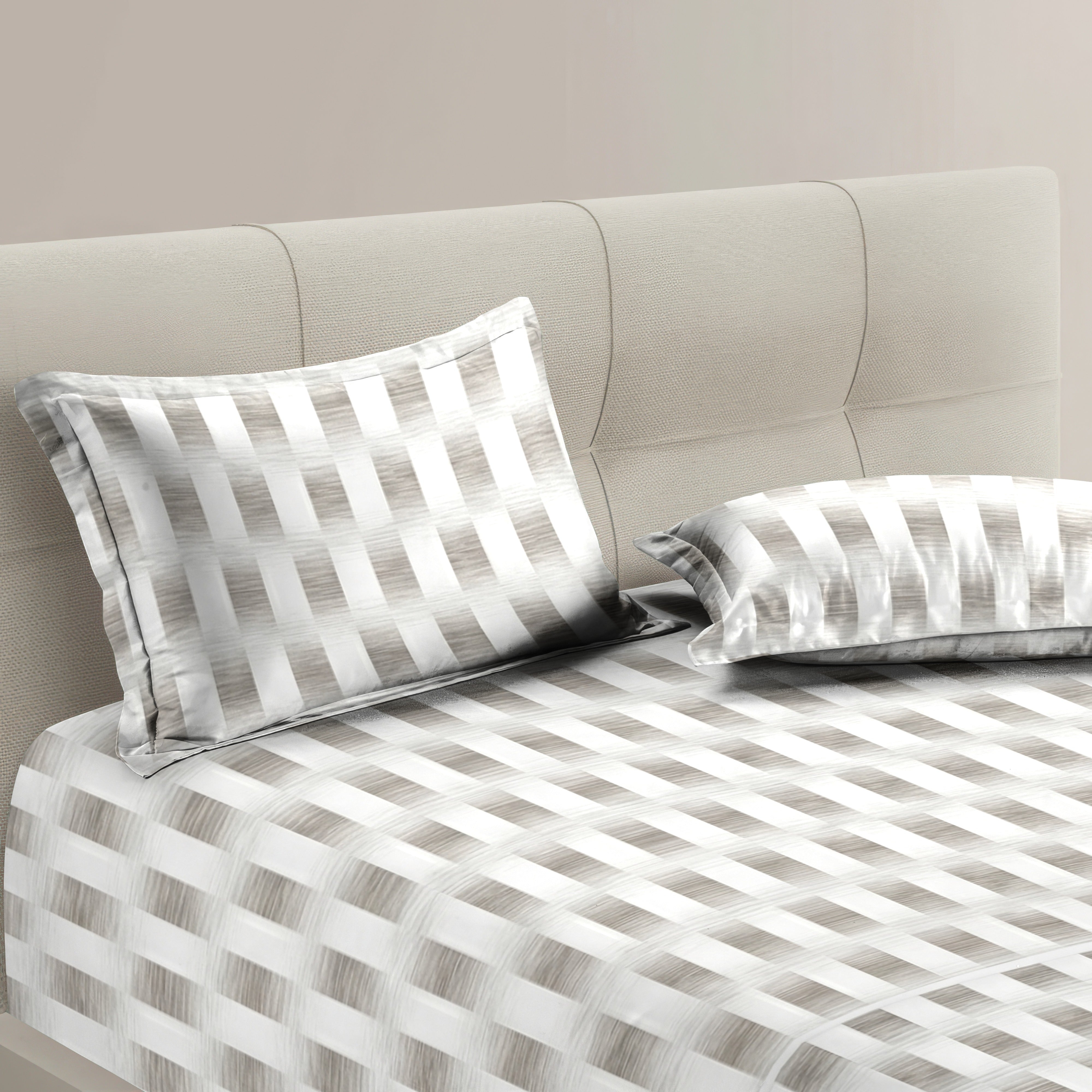 Petal 100% Pure Cotton Collection Premium Percale Queen Bedsheet With 2 Pillow Covers