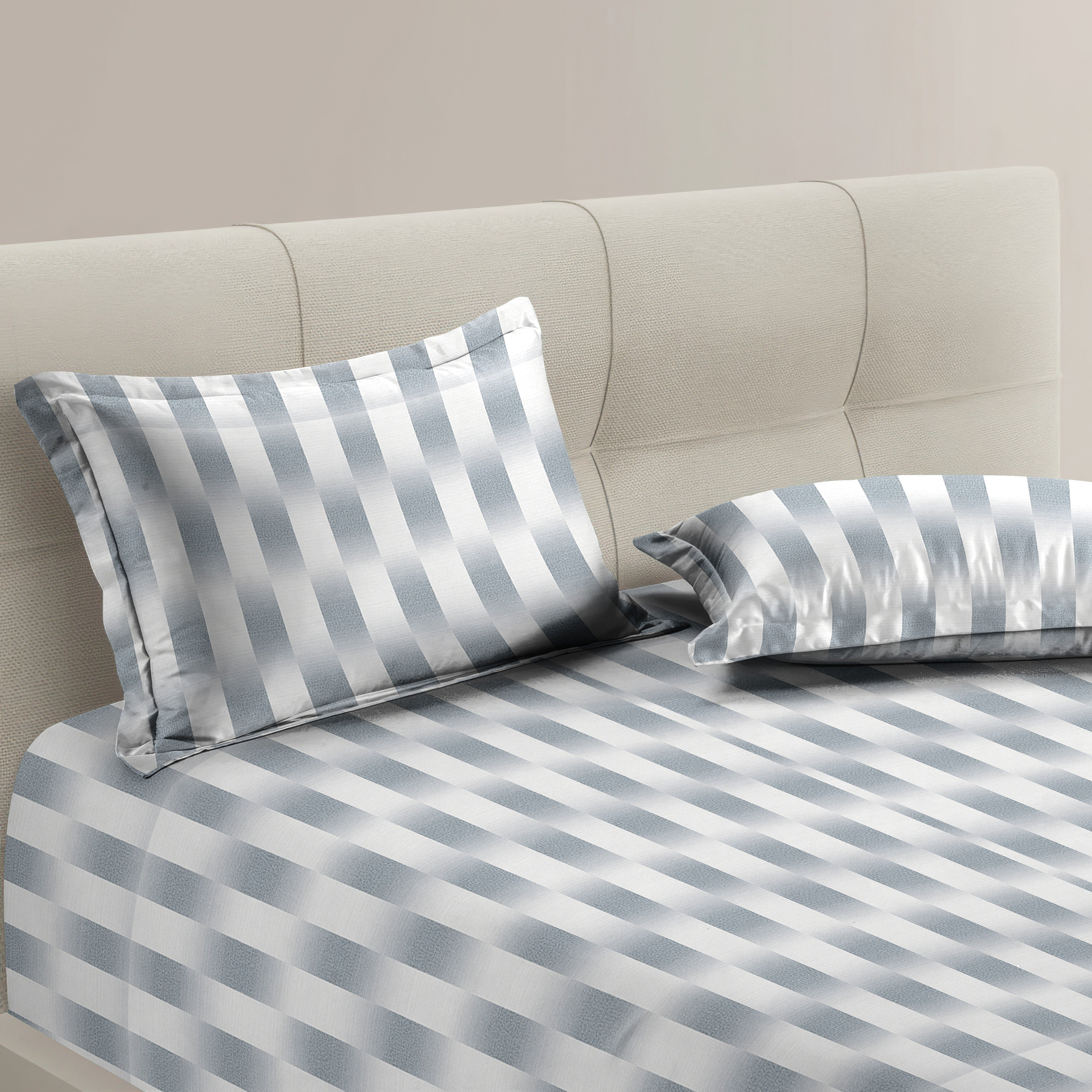 Petal 100% Pure Cotton Collection Premium Percale Queen Bedsheet With 2 Pillow Covers