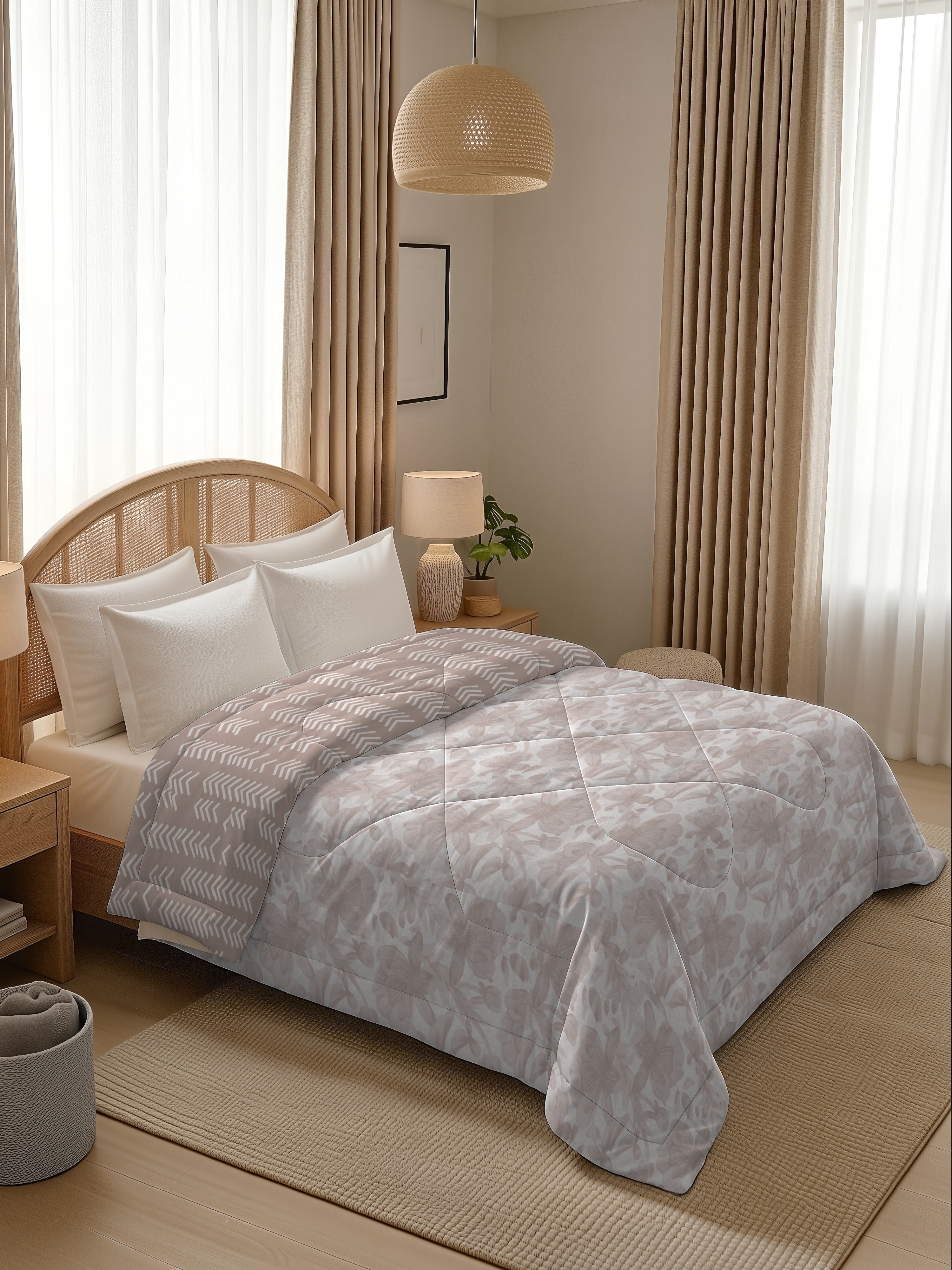 Quirky Home Oxford Collection 2 Kg King Bed Reversible Comforter | AC Blanket