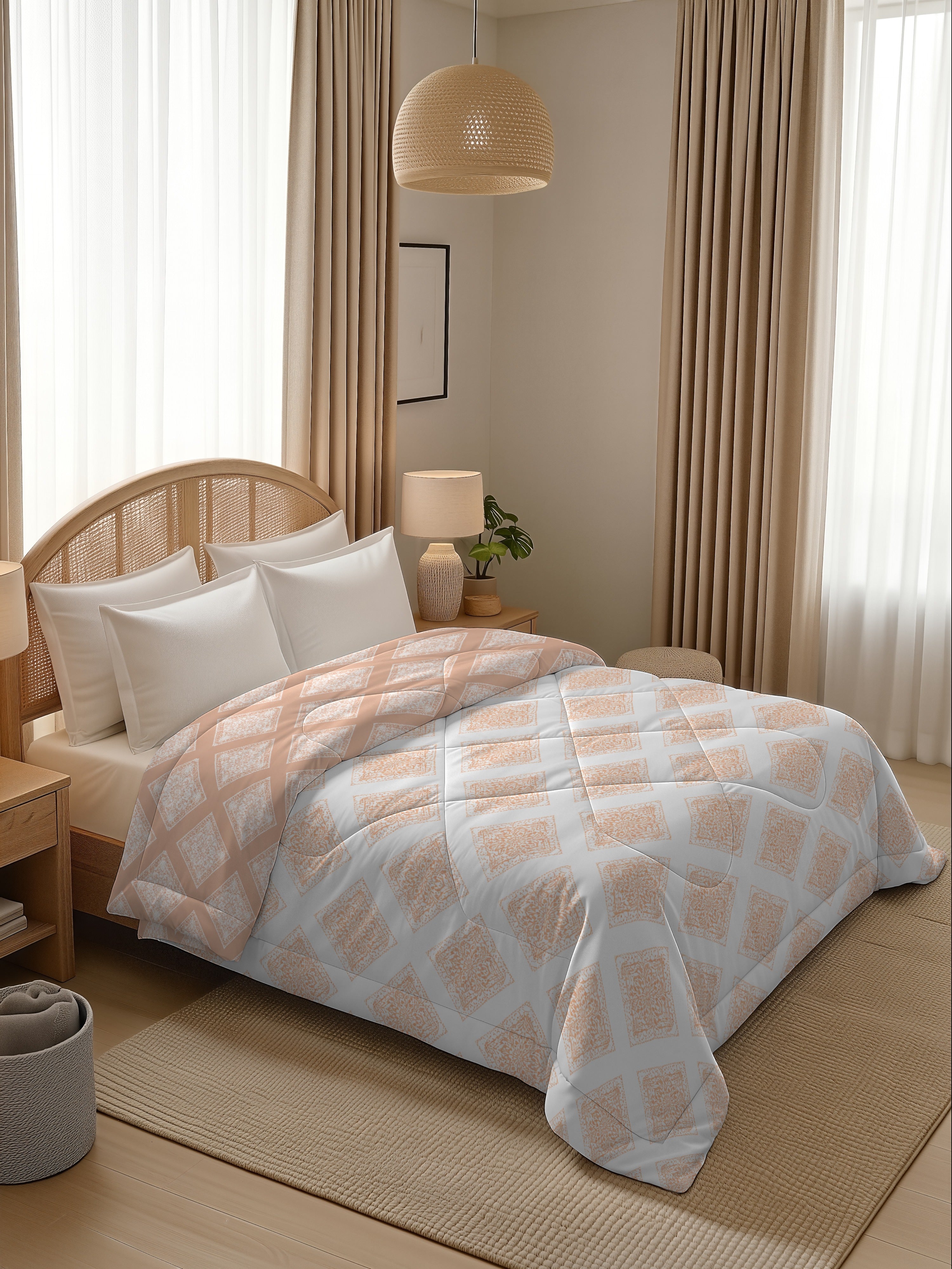 Quirky Home Oxford Collection 2 Kg King Bed Reversible Comforter | AC Blanket