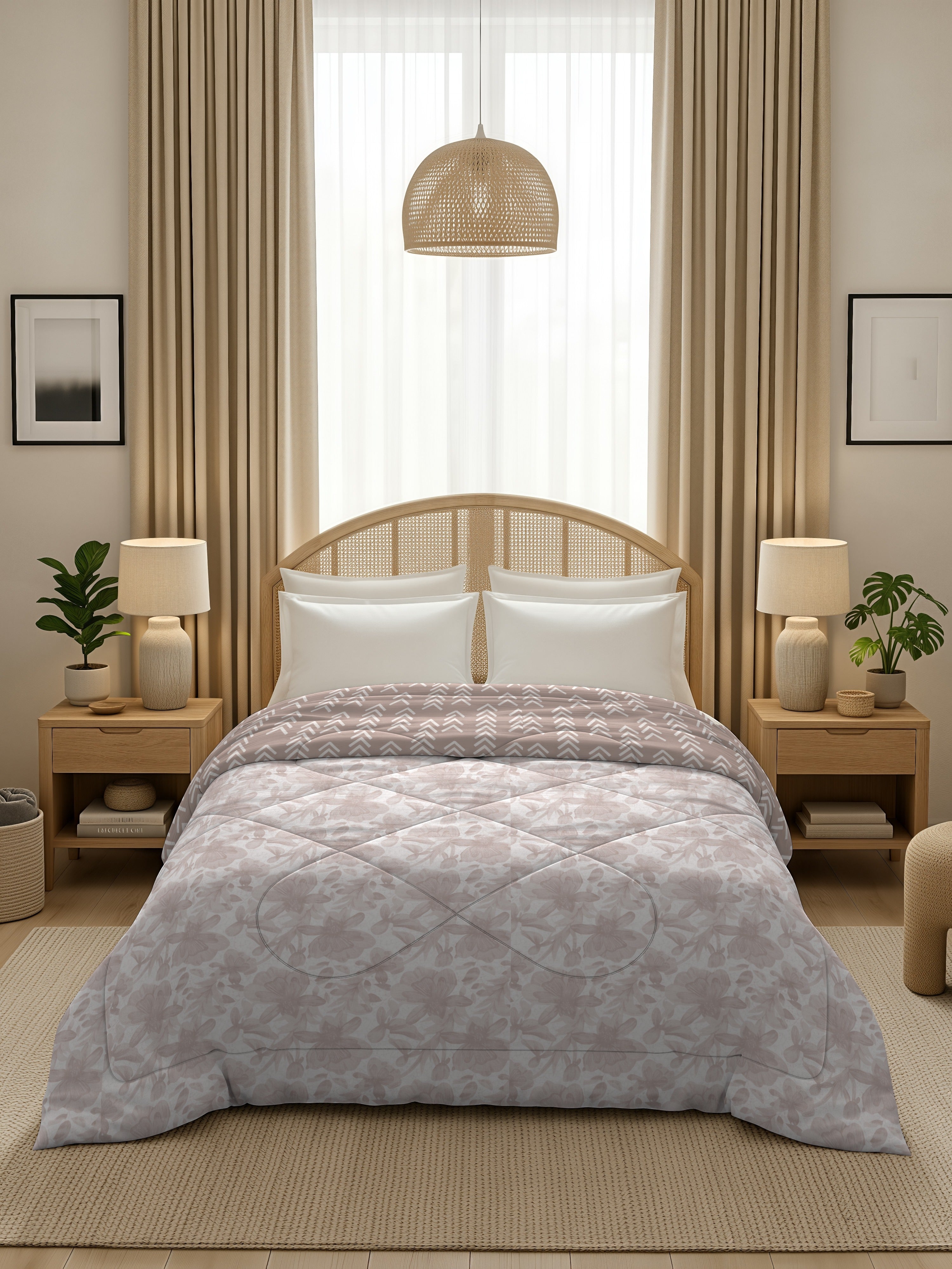 Quirky Home Oxford Collection 2 Kg King Bed Reversible Comforter | AC Blanket