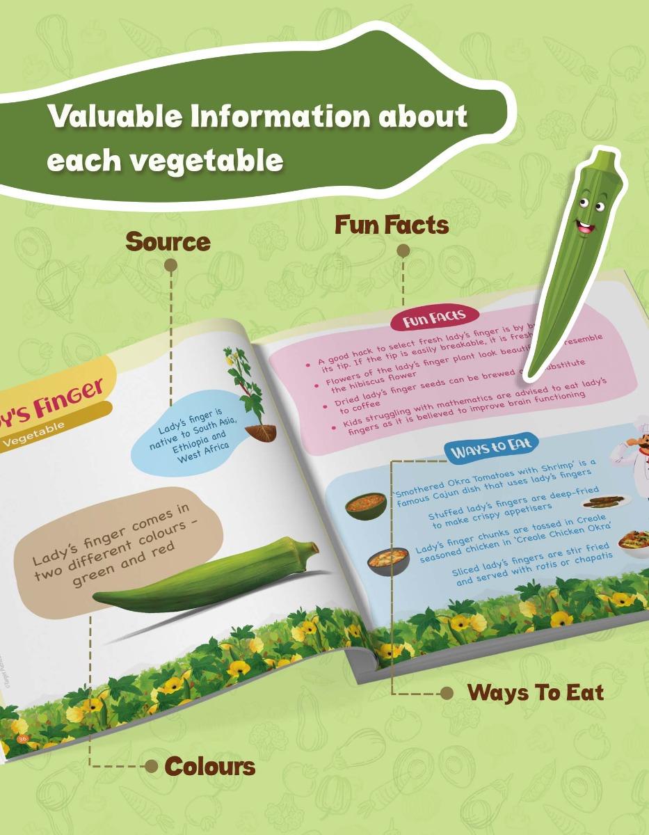 Vegetables Information Book for Kids | Early Learning Activity Book - Image 2