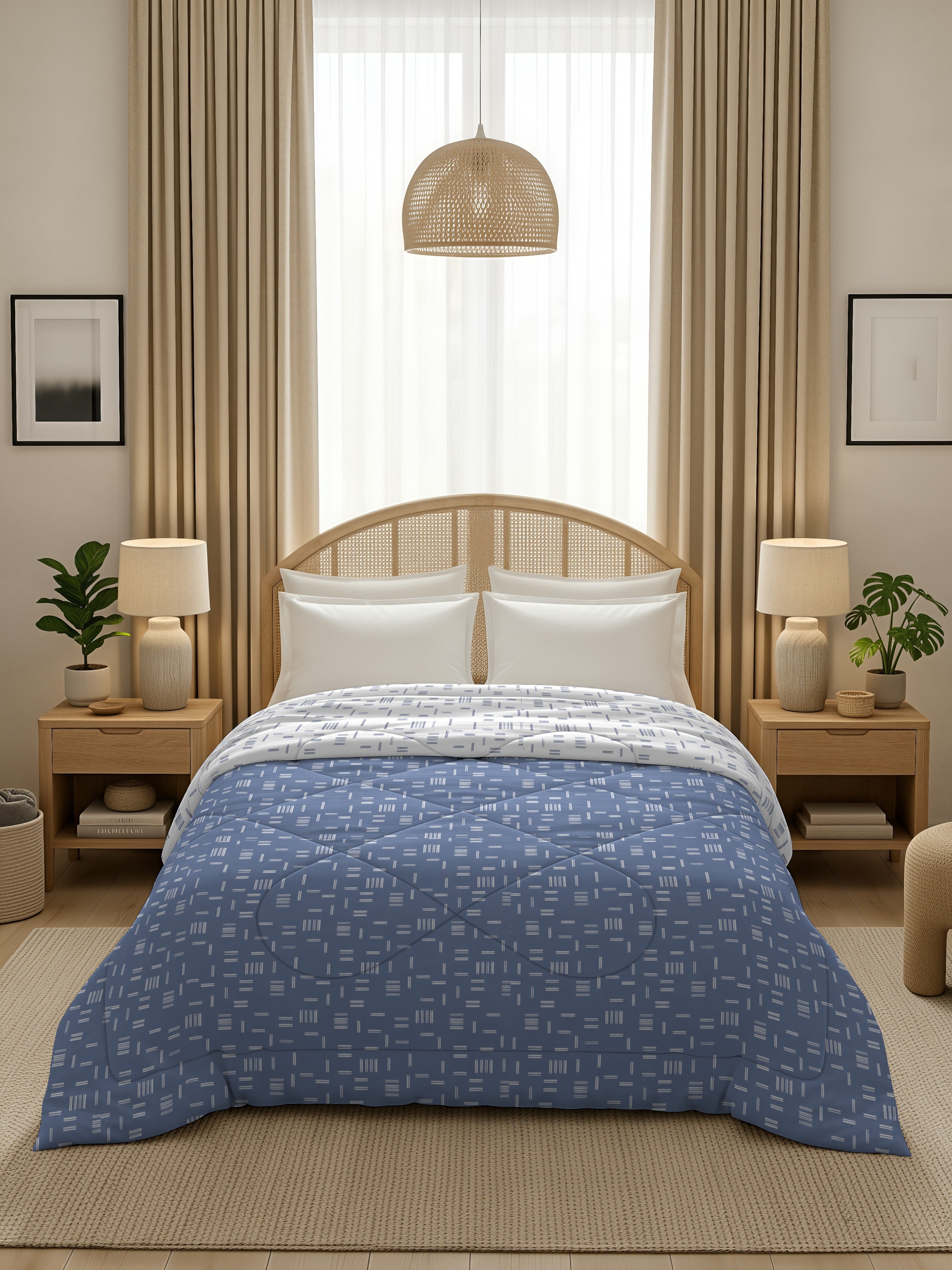 Quirky Home Oxford Collection 2 Kg King Bed Reversible Comforter | AC Blanket